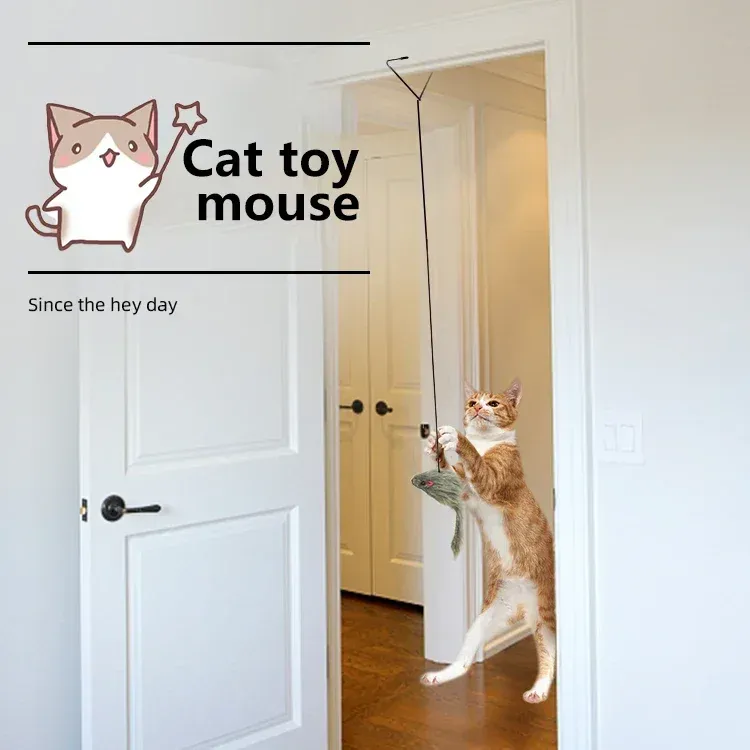 Jouet interactif pour chat en action