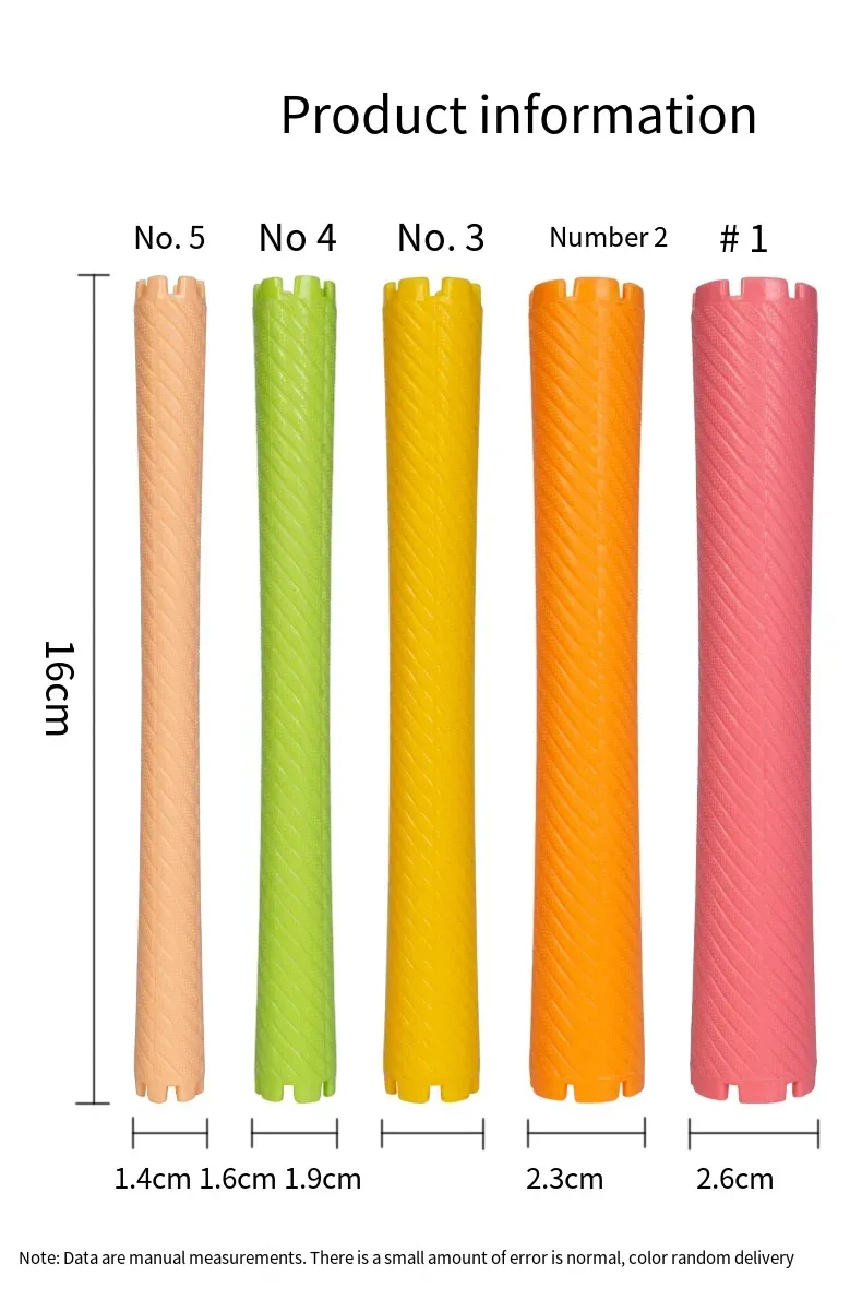 Bâtonnets de rouleau allongés sans chaleur, vue détaillée