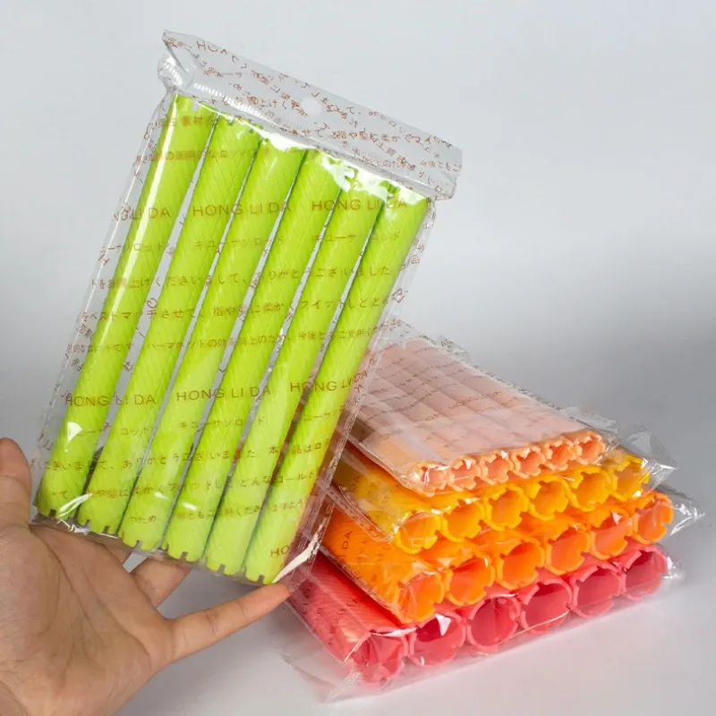 Bâtonnets de rouleau allongés, finition des boucles