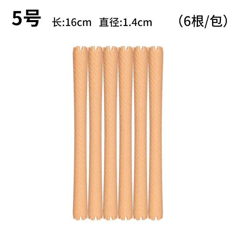Bigoudis spiraux sans chaleur à tige creuse, kit de boucles, 6 pièces 8