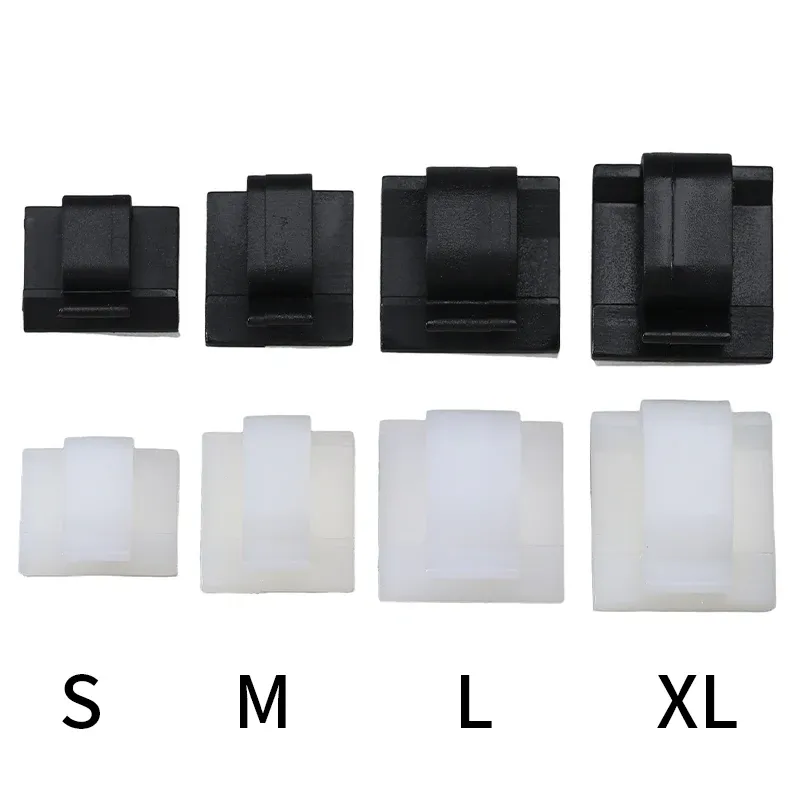 Clips adhésifs 3M pour câbles : organisateur de câbles en nylon PA66 ignifugé UL 94V-2, gestion sécurisée des fils pour bureau, PC, voiture et maison 4