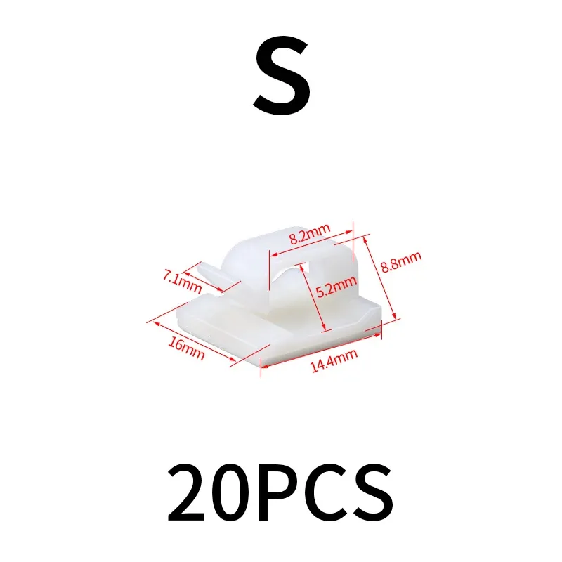 Clips adhésifs 3M pour câbles : organisateur de câbles en nylon PA66 ignifugé UL 94V-2, gestion sécurisée des fils pour bureau, PC, voiture et maison 14