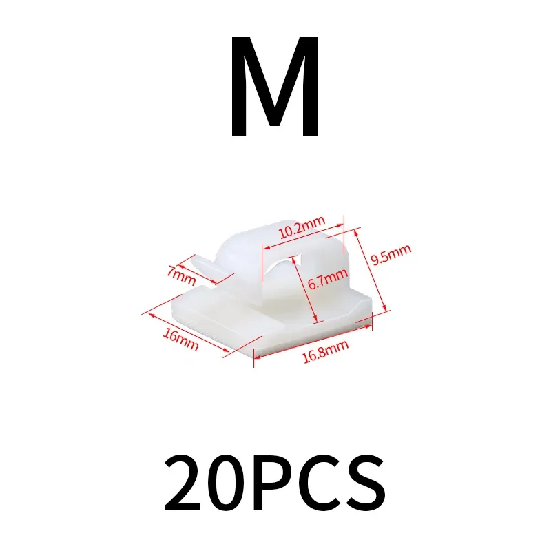 Clips adhésifs 3M pour câbles : organisateur de câbles en nylon PA66 ignifugé UL 94V-2, gestion sécurisée des fils pour bureau, PC, voiture et maison 13