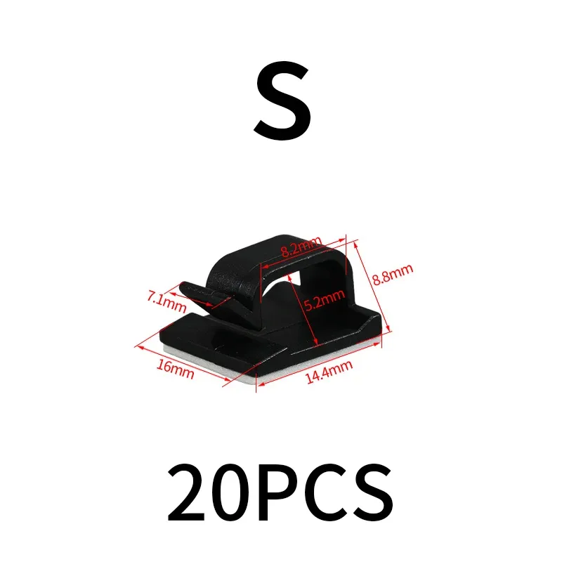Clips adhésifs 3M pour câbles : organisateur de câbles en nylon PA66 ignifugé UL 94V-2, gestion sécurisée des fils pour bureau, PC, voiture et maison 10