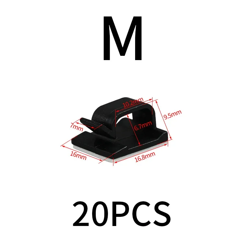 Clips adhésifs 3M pour câbles : organisateur de câbles en nylon PA66 ignifugé UL 94V-2, gestion sécurisée des fils pour bureau, PC, voiture et maison 9