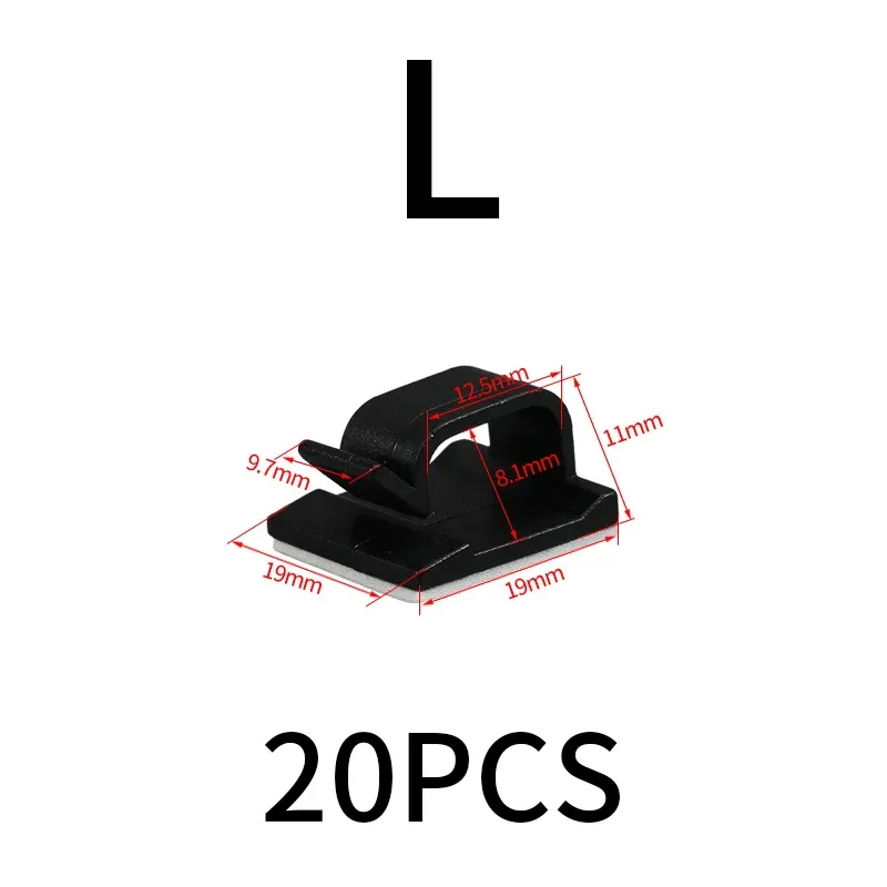 Clips adhésifs 3M pour câbles : organisateur de câbles en nylon PA66 ignifugé UL 94V-2, gestion sécurisée des fils pour bureau, PC, voiture et maison 8