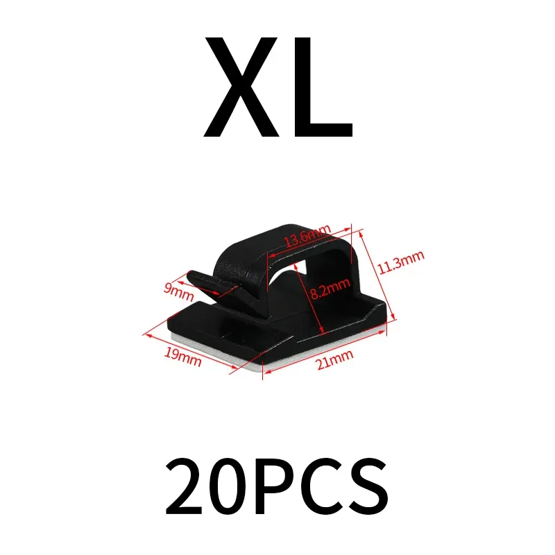 Clips adhésifs 3M pour câbles : organisateur de câbles en nylon PA66 ignifugé UL 94V-2, gestion sécurisée des fils pour bureau, PC, voiture et maison 7