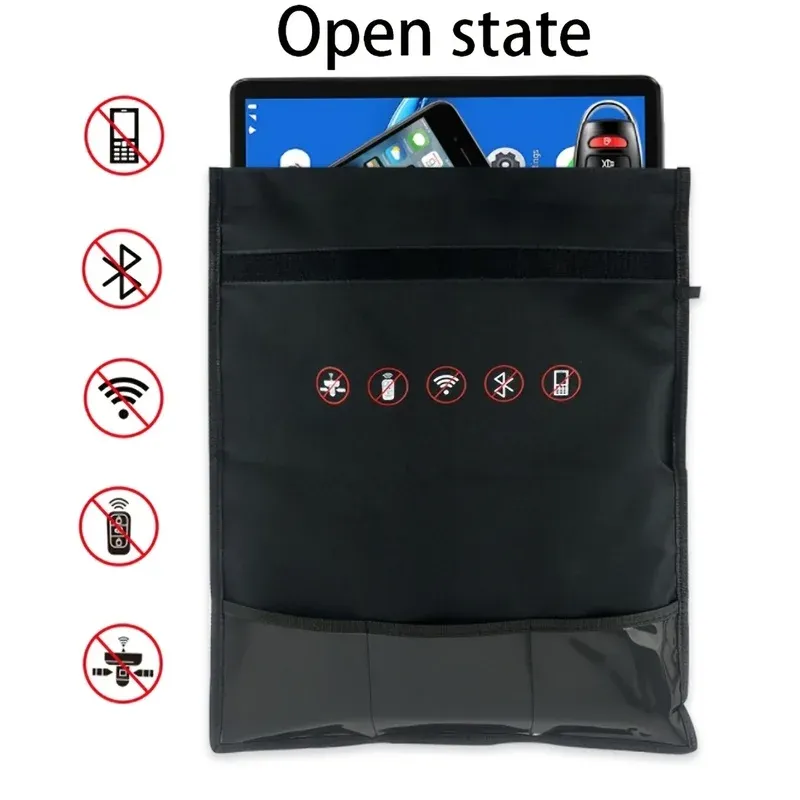 Étui de protection anti-signal pour clés de voiture, sac blocage RFID pour portefeuille et téléphone portable - Image 1