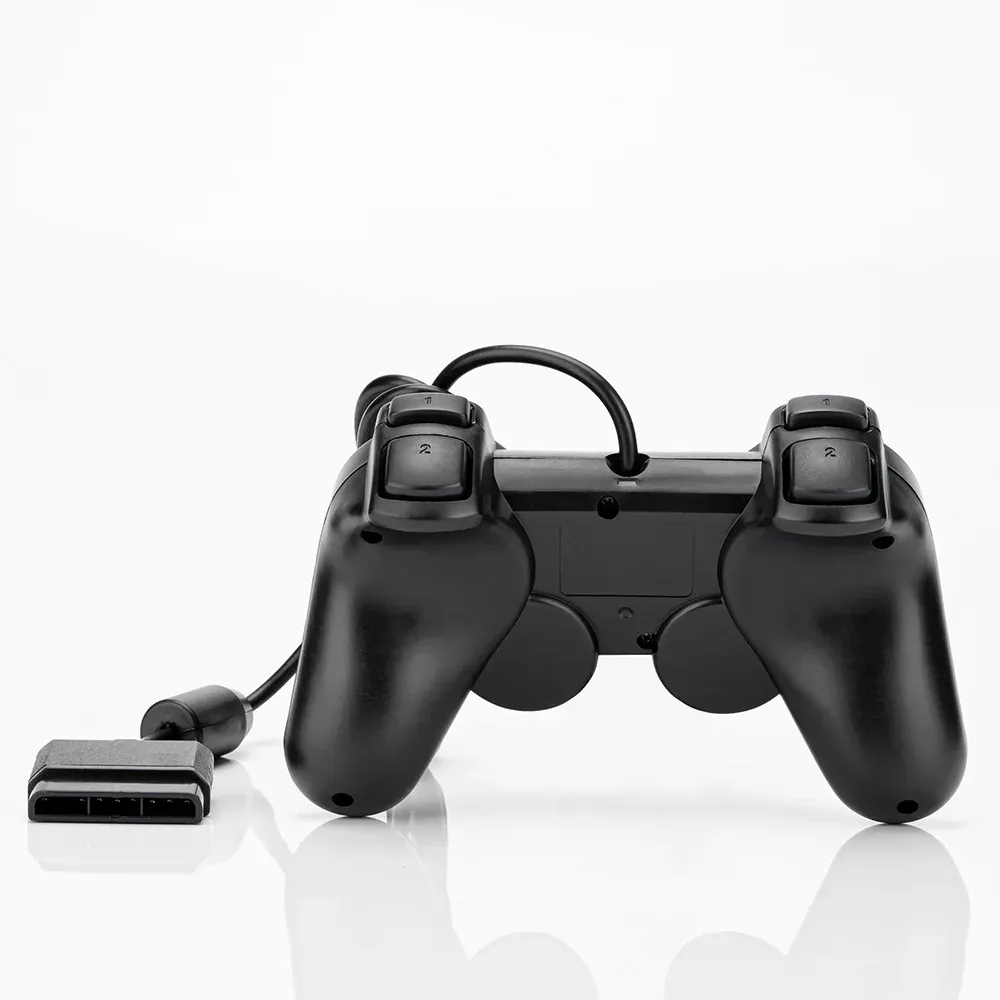 Manette de jeu filaire à vibration pour Sony PlayStation 2 PS2, joystick à vibration simple 5