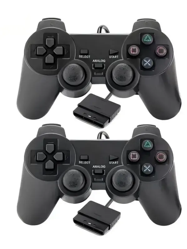 Manette de jeu filaire à vibration pour Sony PlayStation 2 PS2, joystick à vibration simple 7