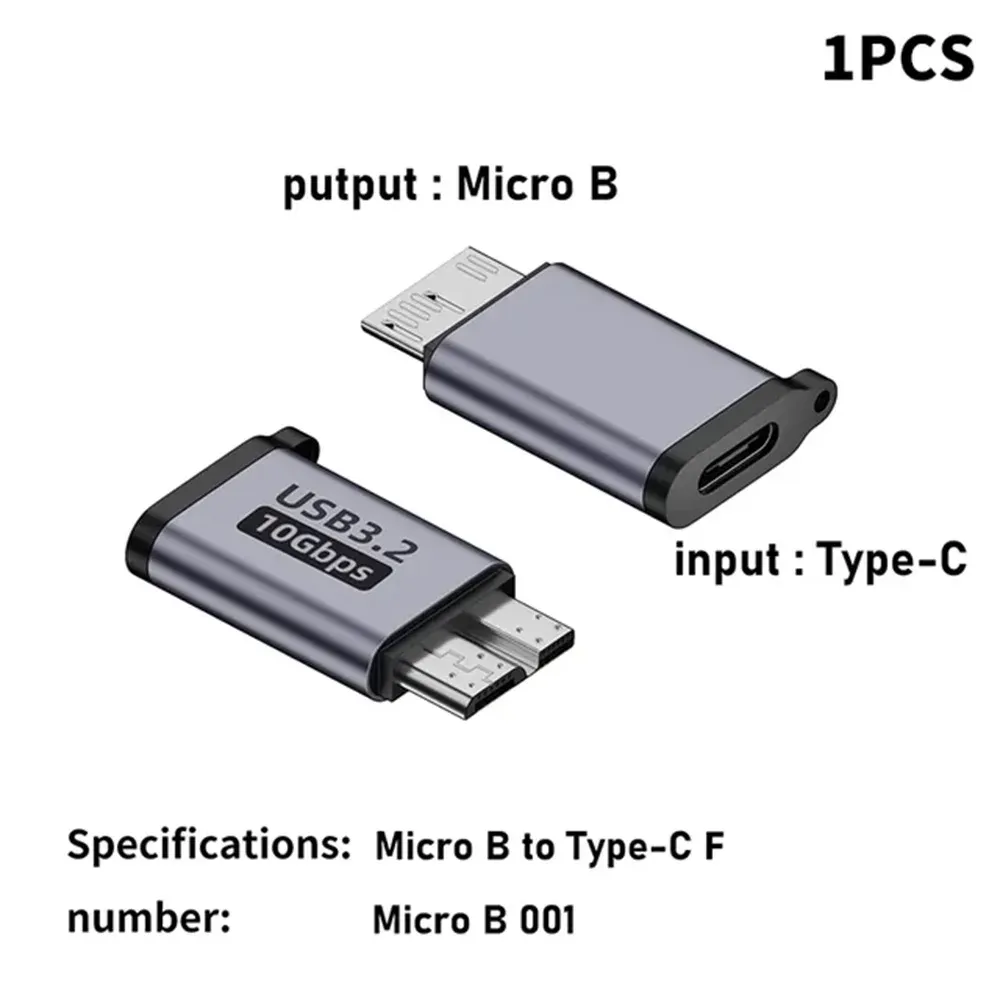Adaptateur USB 3.0 Micro B mâle vers USB-C femelle pour disque dur externe 2