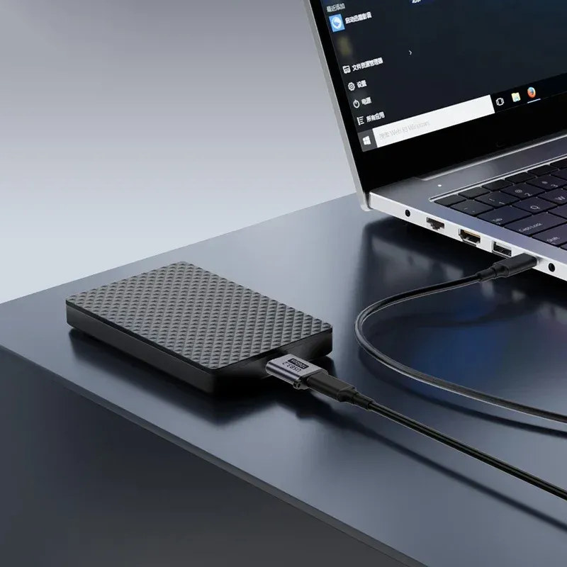 Adaptateur Micro B USB 3.0 vers USB-C, vue latérale