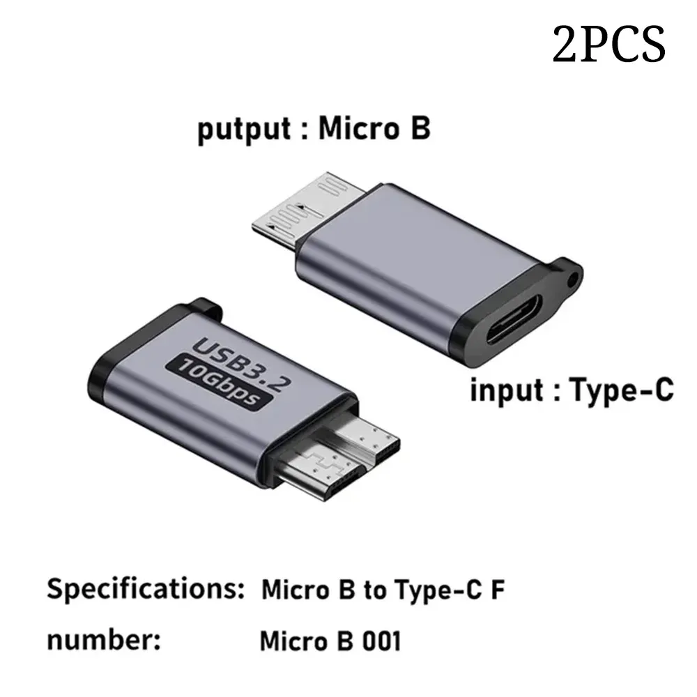 Adaptateur USB 3.0 Micro B mâle vers USB-C femelle pour disque dur externe 8
