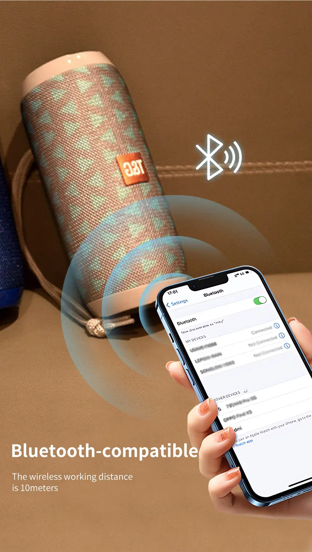 Enceinte en utilisation lors d'une sortie