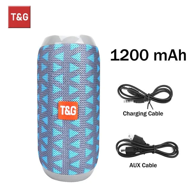 Haut-parleur Bluetooth TG117 portable TWS, enceinte étanche avec son surround stéréo pour usage extérieur, compatible radio FM et carte TF 13