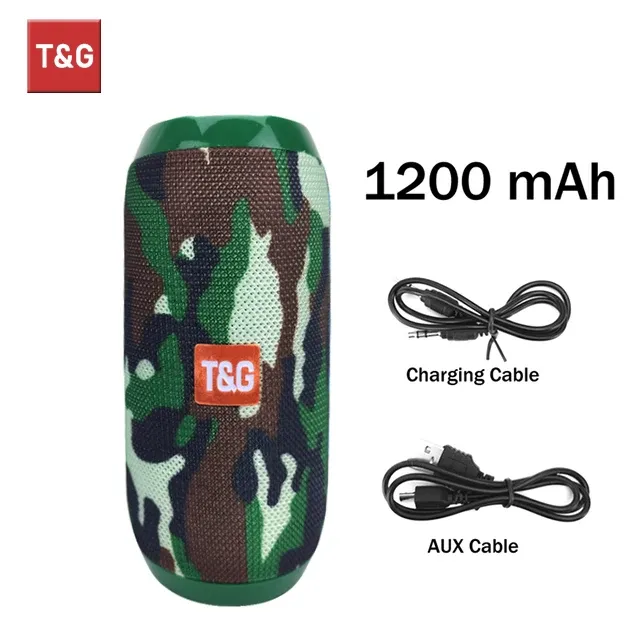 Haut-parleur Bluetooth TG117 portable TWS, enceinte étanche avec son surround stéréo pour usage extérieur, compatible radio FM et carte TF 9