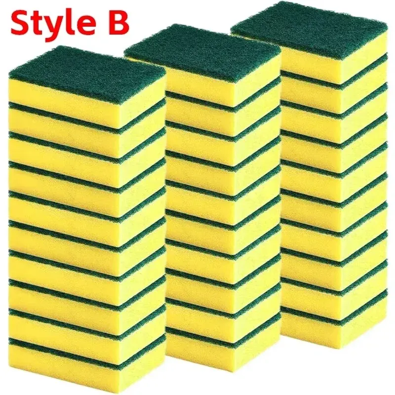 Éponge double face ultra-absorbante, brosse de nettoyage anti-rouille pour casseroles, outil de dégraissage pour cuisine 7