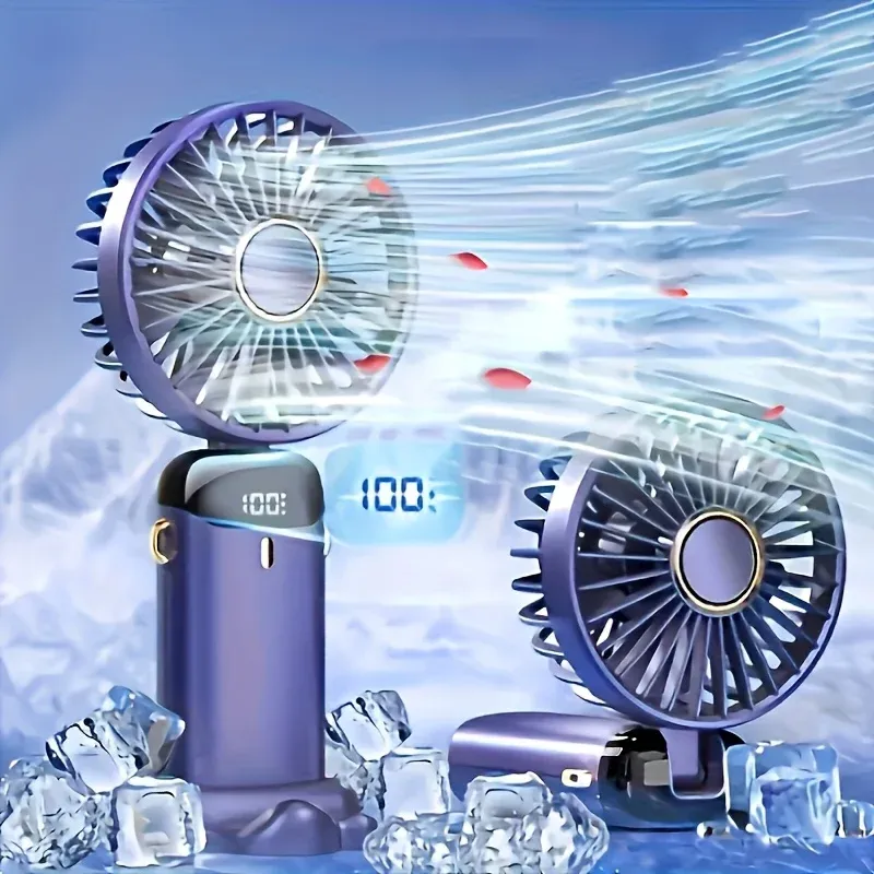 Ventilateur de bureau pliable en utilisation