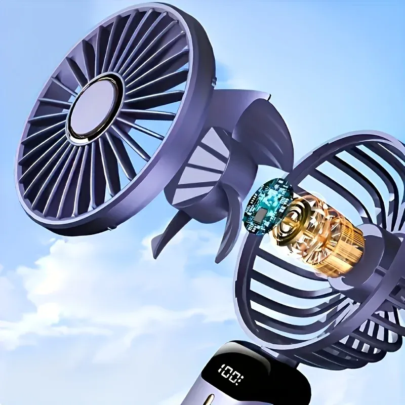 Ventilateur de poche pliable dans un contexte de vie quotidienne