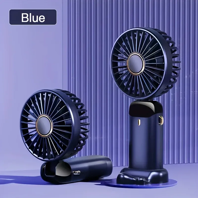 Mini Ventilateur Portable Pliable à 6 Vitesses, Rechargeable par USB avec LED, Silencieux, Idéal pour le Bureau, la Chambre, le Voyage et le Camping 11