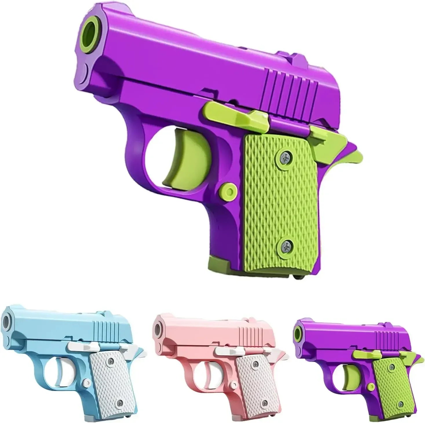 Mini pistolet fidget anti-stress en plastique à gravité, imprimé en 3D 4