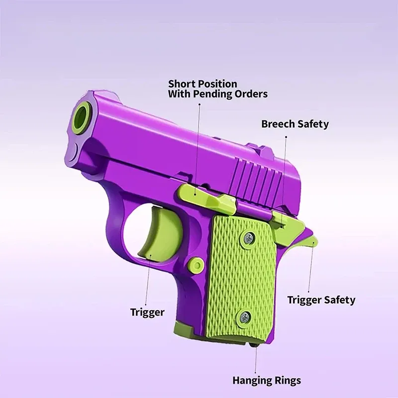 Pistolet anti-stress, vue rapprochée