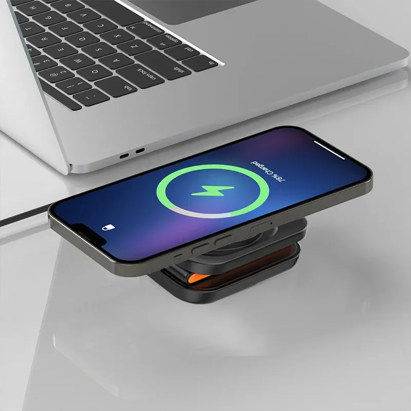 Station de charge pliable 3 en 1, chargeur sans fil magnétique rapide, support pour iPhone 17, 16, 15, 14, 13, 12, Apple Watch 8, 7, 6 et AirPods Pro 5