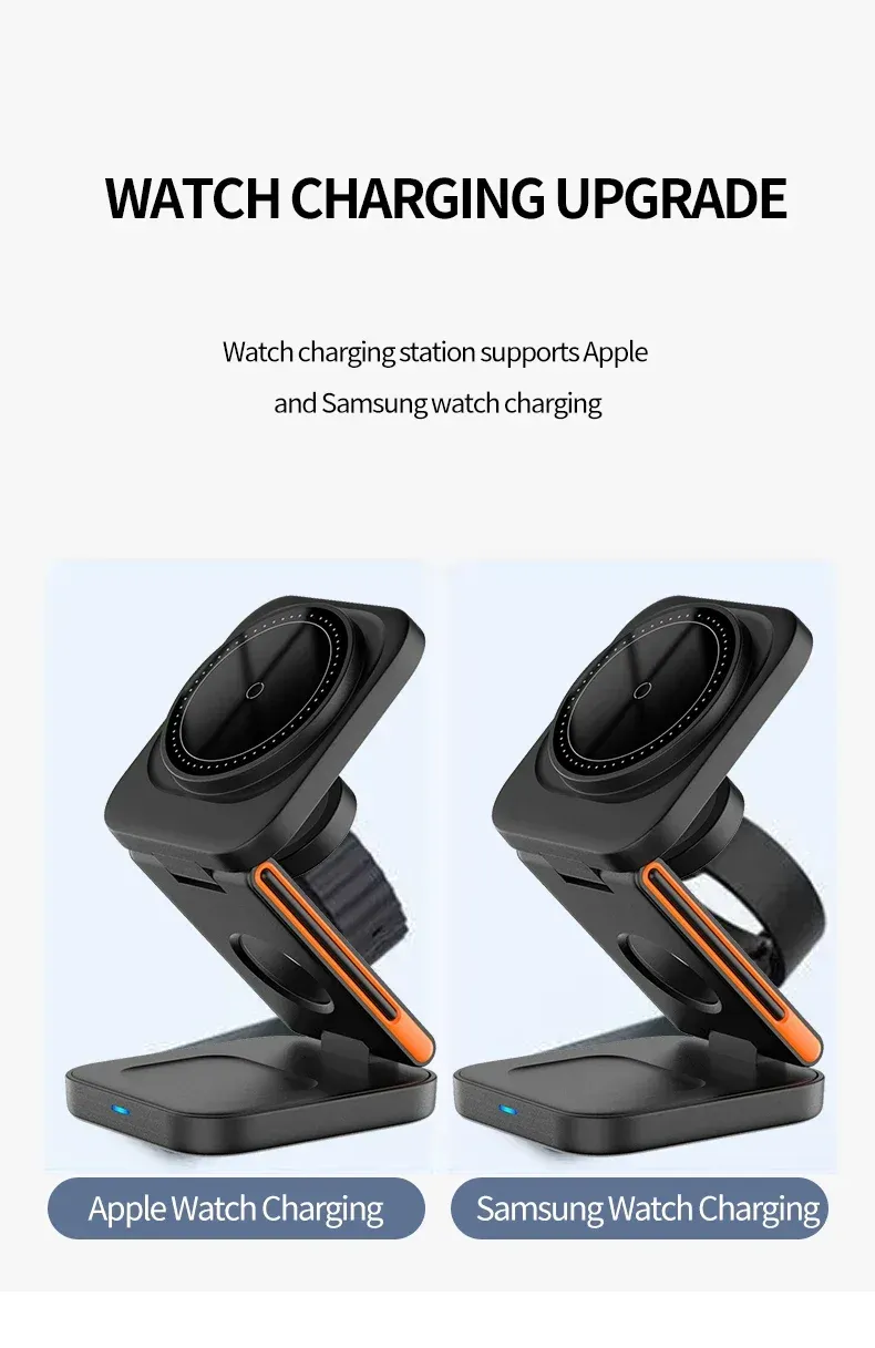 Station de charge pliable 3 en 1 design