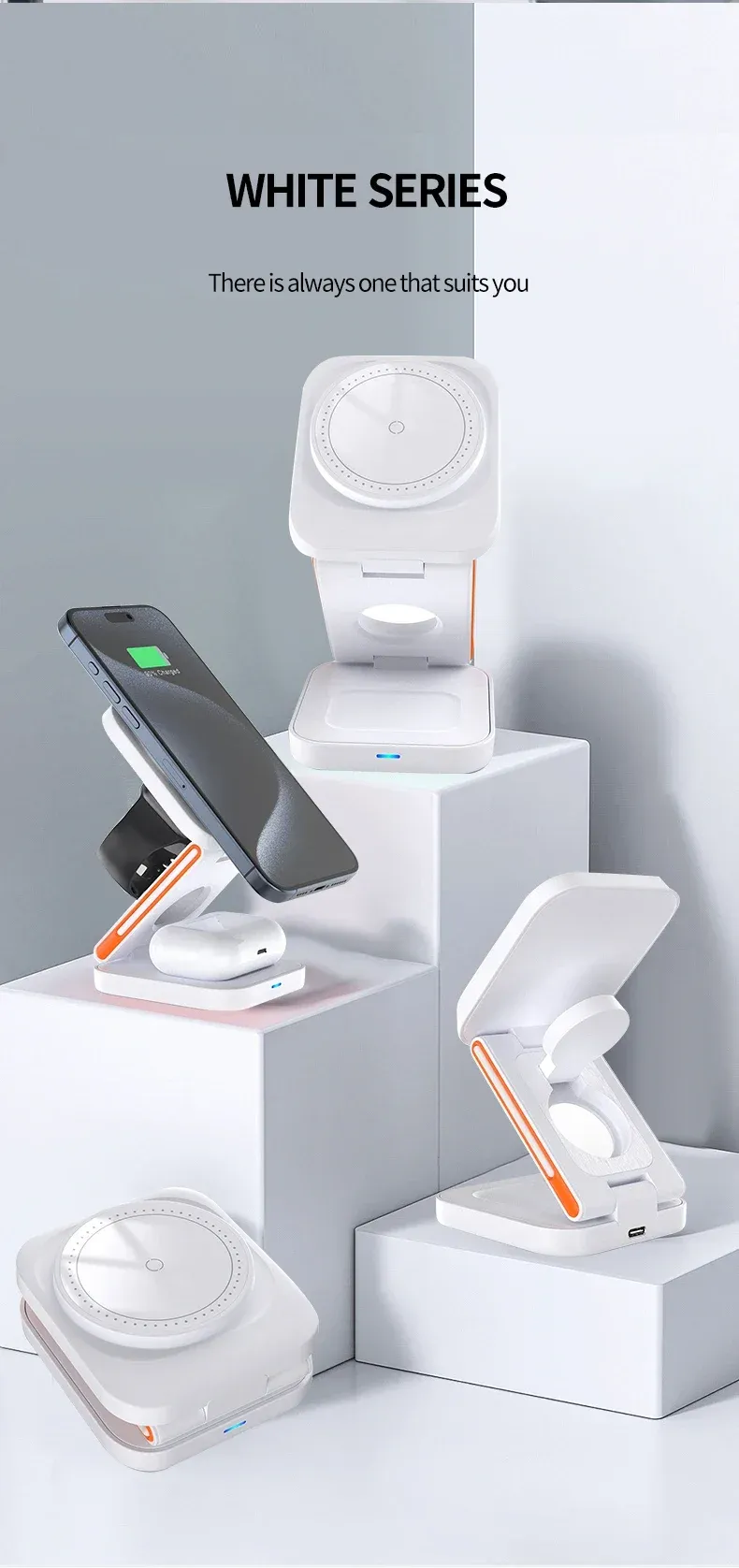 Station de charge pliable 3 en 1 présentation