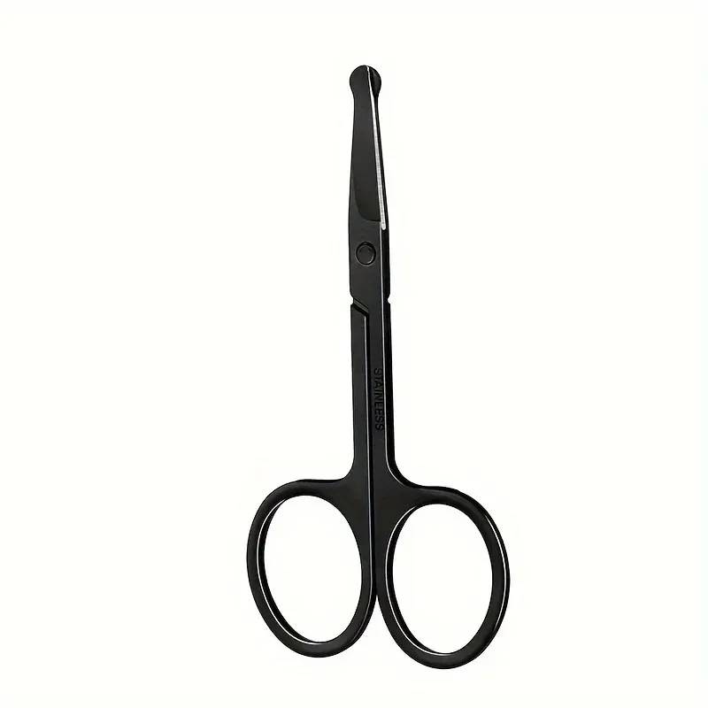 Ciseaux de précision à pointe ronde pour poils de nez, sourcils, barbe, moustache et oreilles, outils de toilettage du visage 7