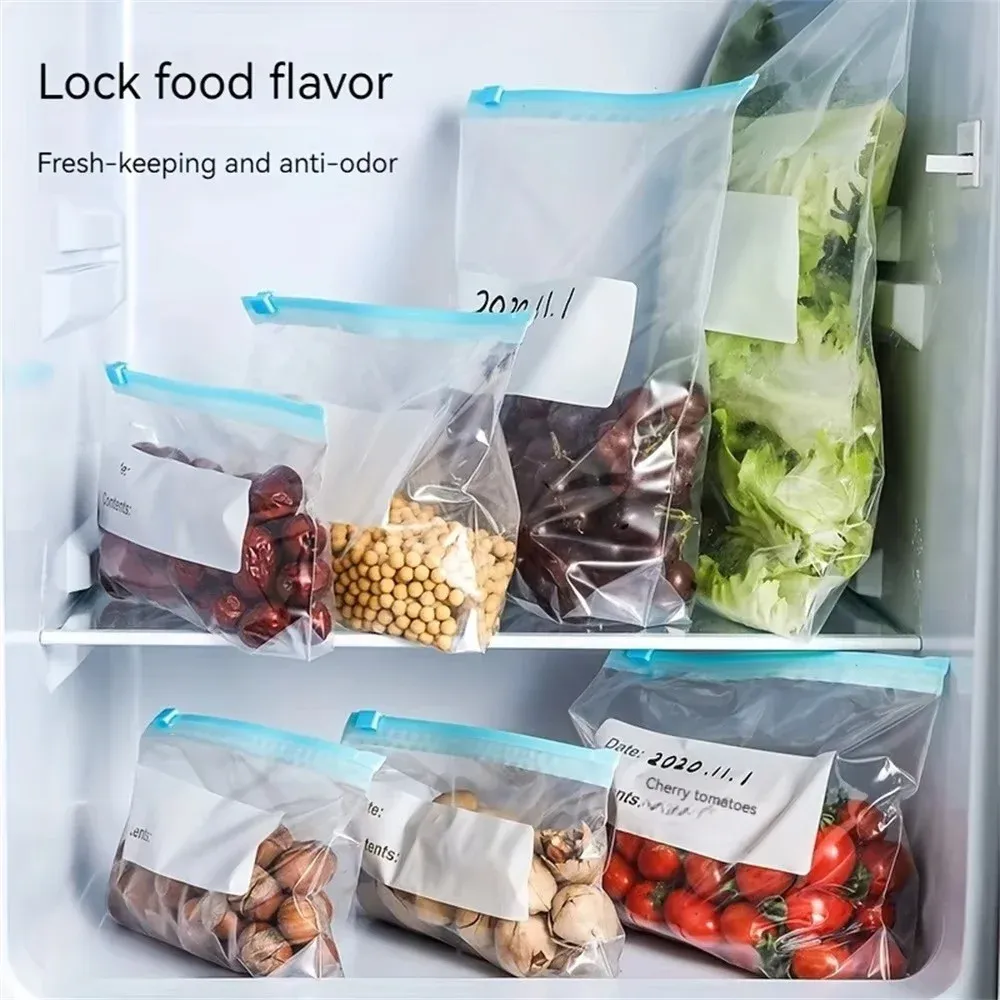Sacs de conservation alimentaire sans BPA, réutilisables et étanches à fermeture zippée
