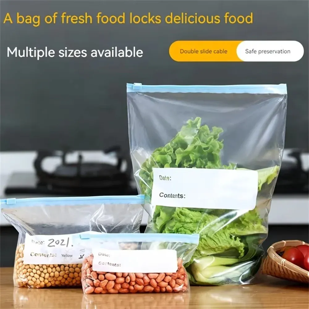 Sacs de conservation alimentaire sans BPA, réutilisables et étanches à fermeture zippée 2
