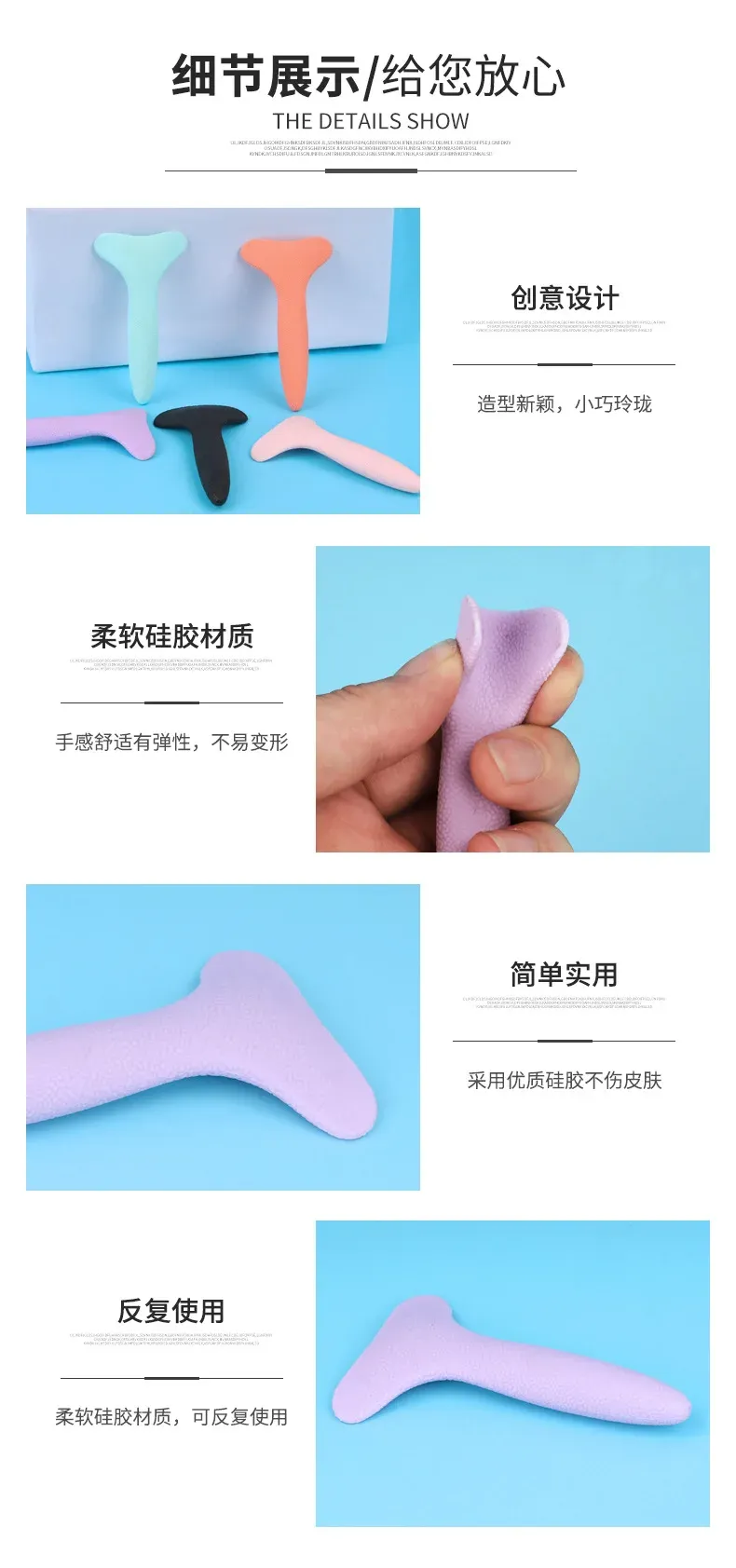 Pinceau applicateur de mascara en silicone, résultat du maquillage des cils
