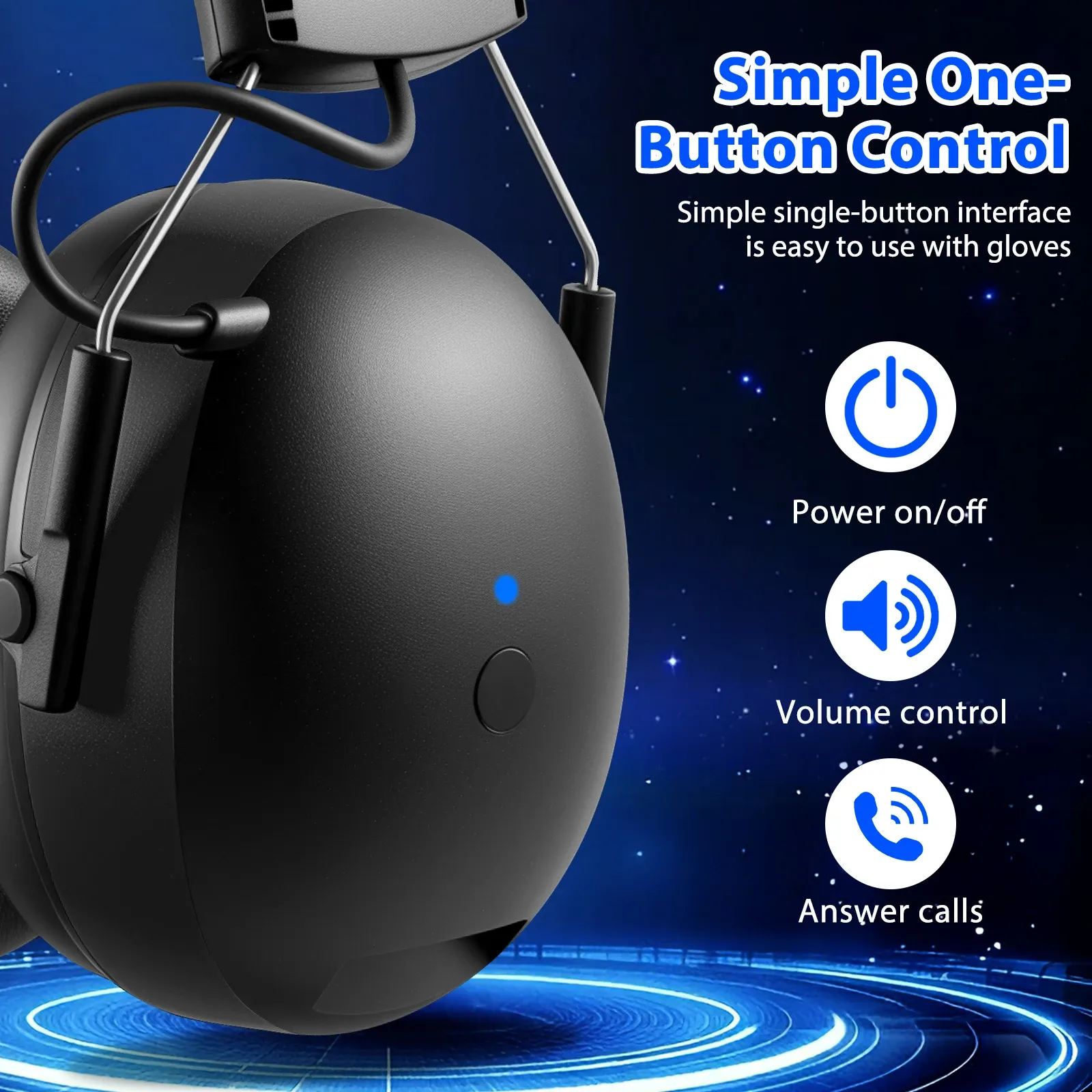 Protection auditive Bluetooth 6.0 EB20 à réduction active du bruit, pour atelier, tonte et tir 4