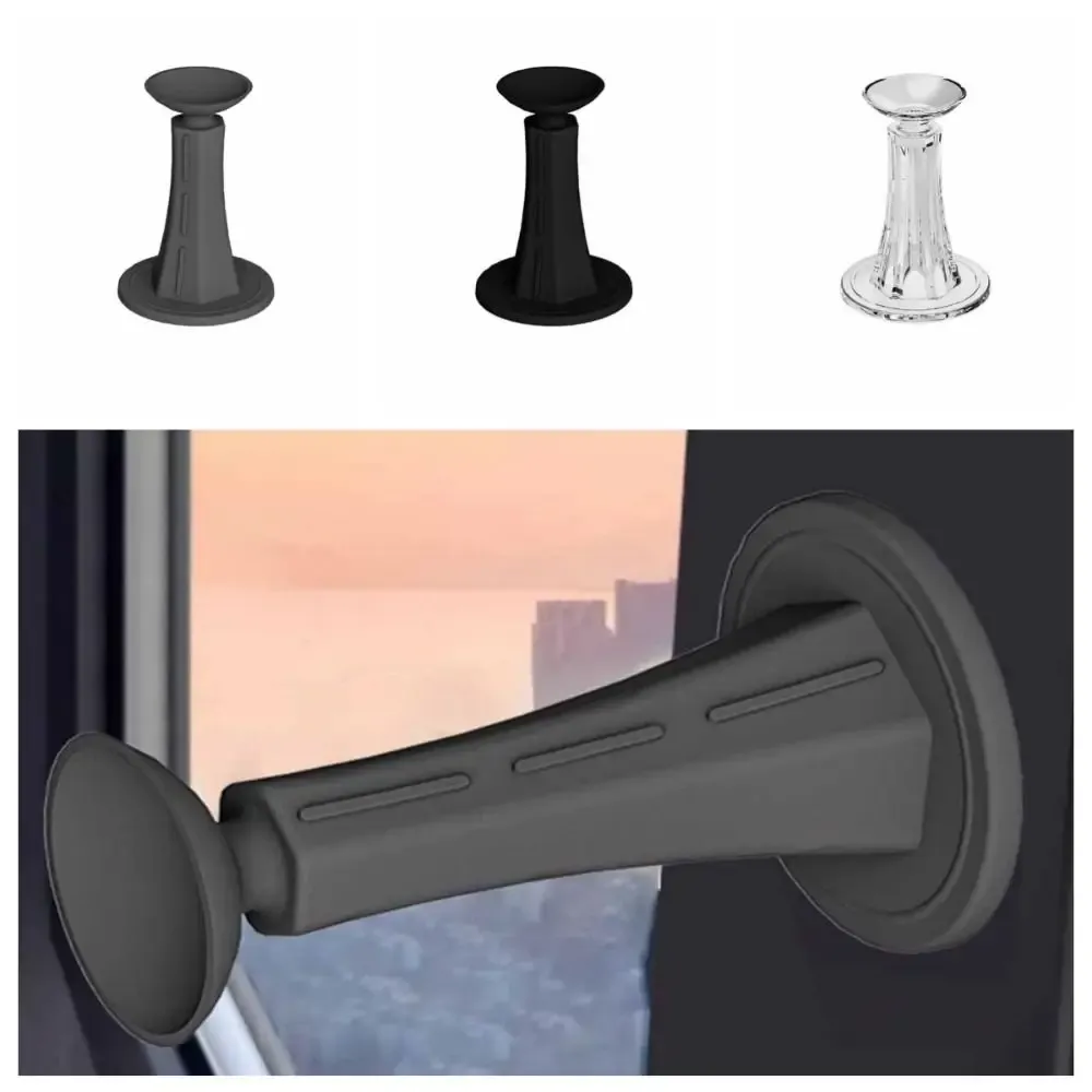 Butée de porte sans perçage, anti-collision silencieuse, support de porte auto-adhésif, ventouse de porte en silicone, protège-murs 3