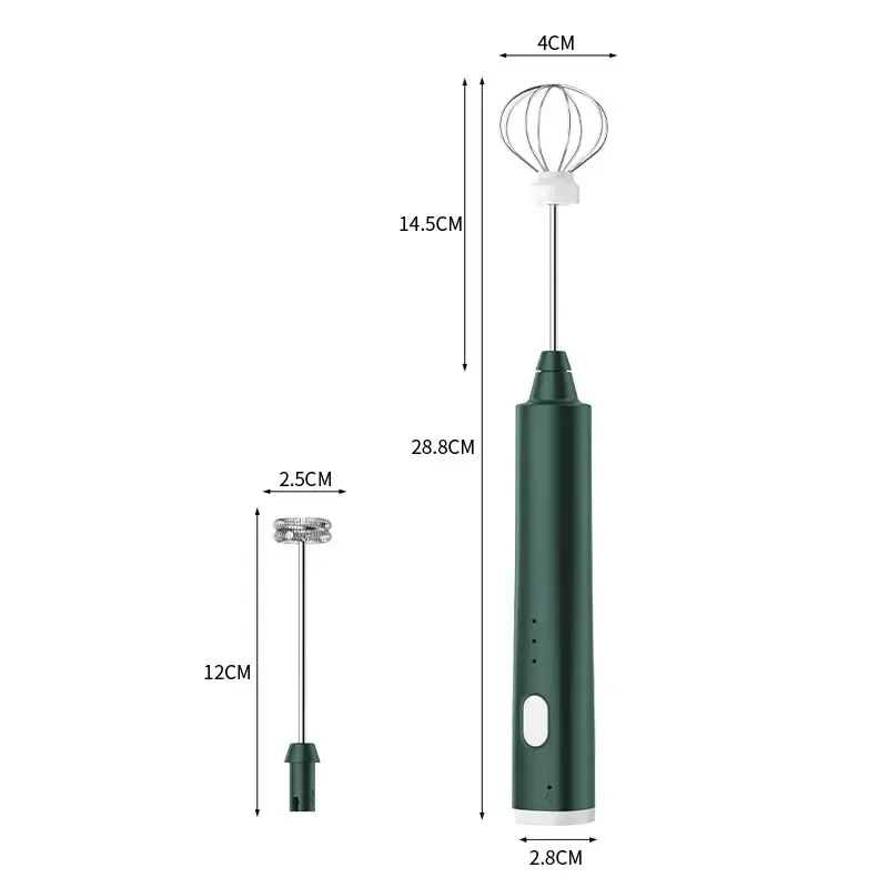 Mousseur à lait portatif rechargeable USB à 3 vitesses 2
