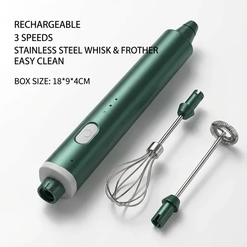 Mousseur à lait portatif rechargeable USB à 3 vitesses 5