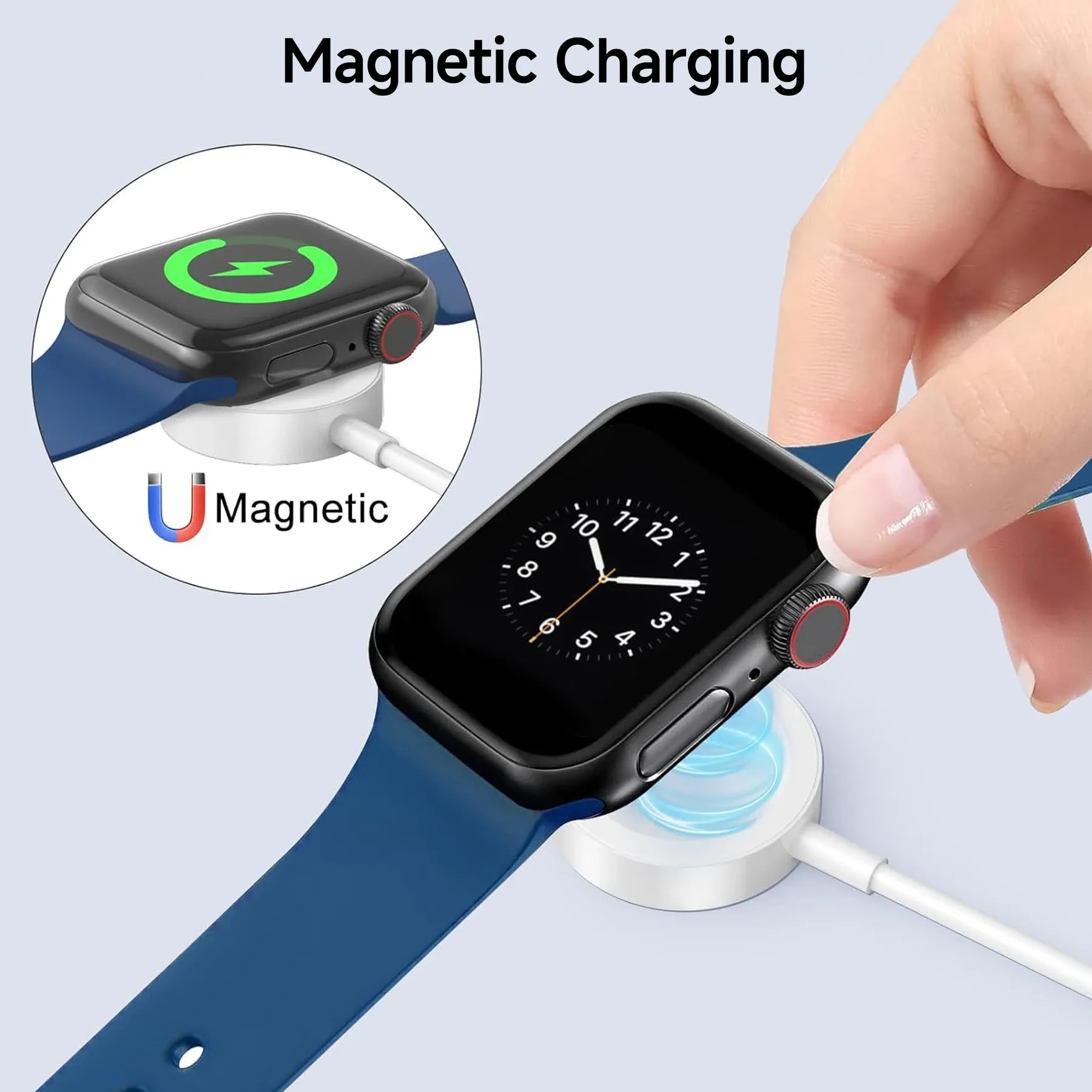Câble de charge magnétique pour S8 Pro/DT3/S8 PRO MAX/S7 Pro/DT7, chargeur sans fil universel compatible avec plusieurs modèles de montre connectée, 5V/1A 2