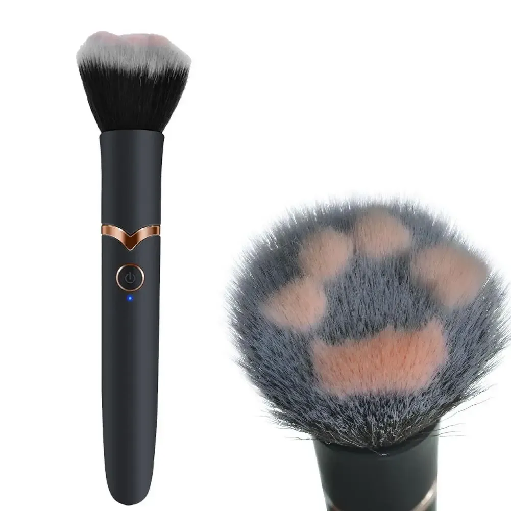 Brosse de maquillage électrique multifonction, douce et moelleuse, portable, avec vibrations, rechargeable 6