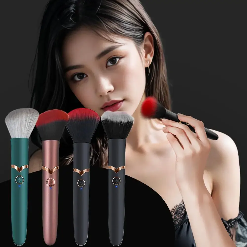 Brosse de maquillage électrique appliquant du fond de teint