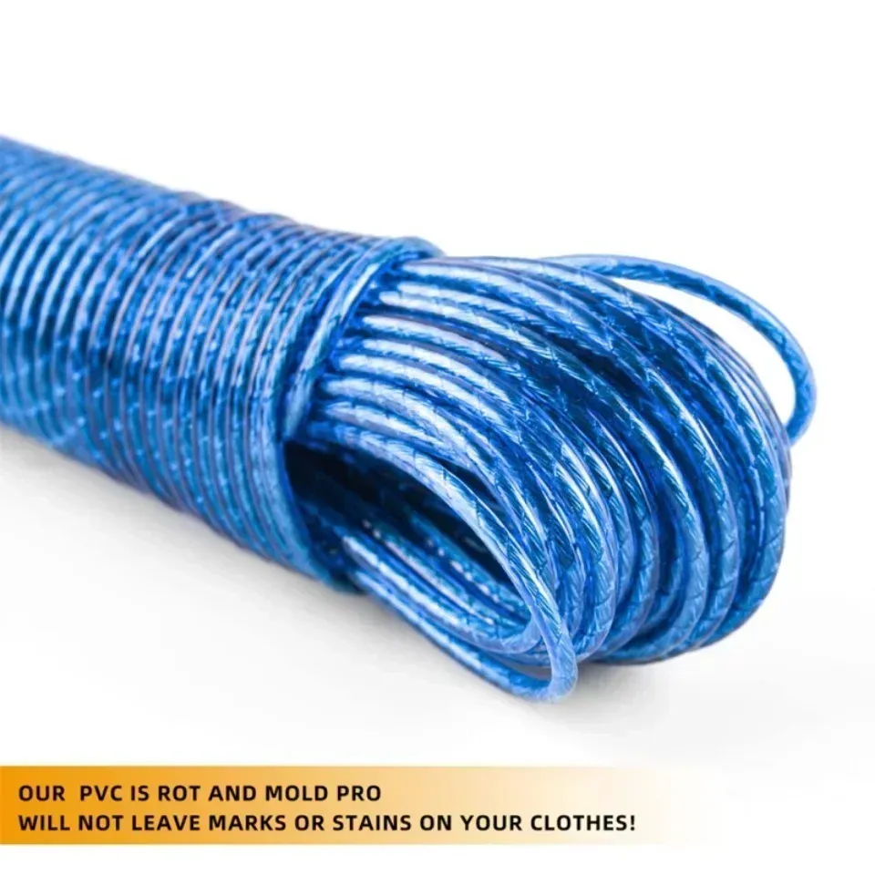 Corde à linge en acier, séchage du linge