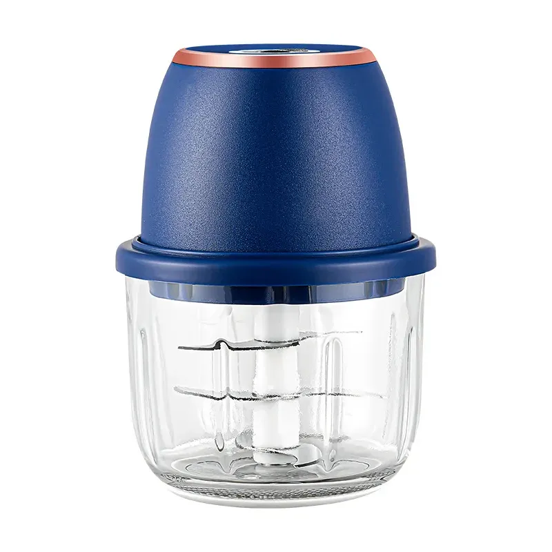 Hachoir électrique multifonction 350 ml, broyeur d'aliments avec presse-ail et trancheur de légumes, rechargeable USB 7