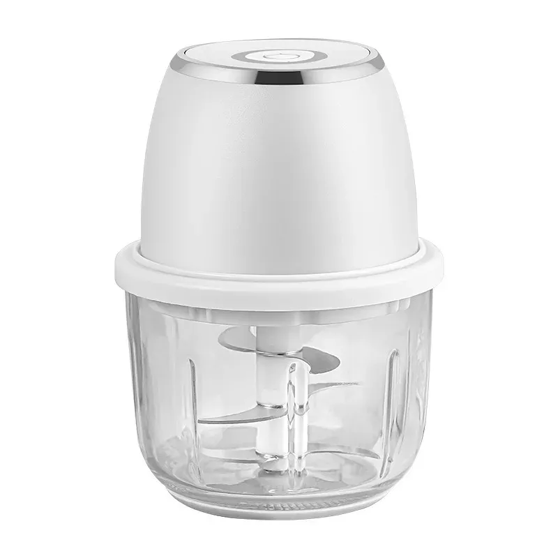 Hachoir électrique multifonction 350 ml, broyeur d'aliments avec presse-ail et trancheur de légumes, rechargeable USB 8