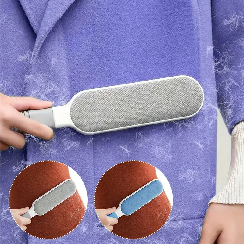 Éliminateur de poils d'animaux double face, brosse électrostatique manuelle pour animaux de compagnie, vêtements, canapés, meubles et tapis - Image 1