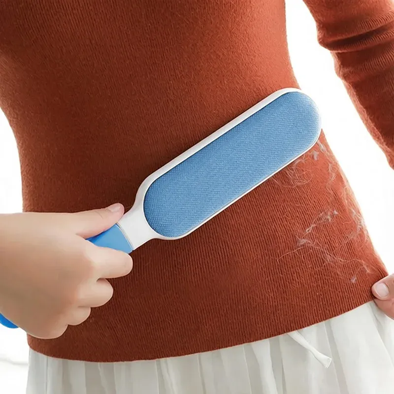 Éliminateur de poils d'animaux double face, brosse électrostatique manuelle pour animaux de compagnie, vêtements, canapés, meubles et tapis 8