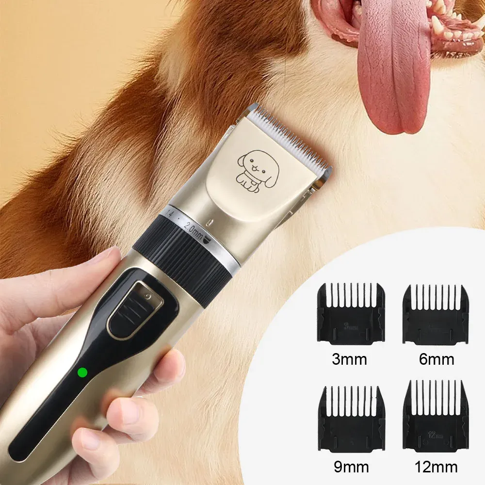 Tondeuse électrique pour animaux de compagnie avec ciseaux, kit de toilettage pour lapins, chiens et chats 1