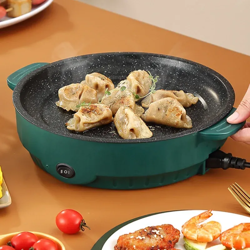 Multicuiseur électrique avec poêle antiadhésive 220 V pour barbecue d'intérieur, steaks, poissons et omelettes 3