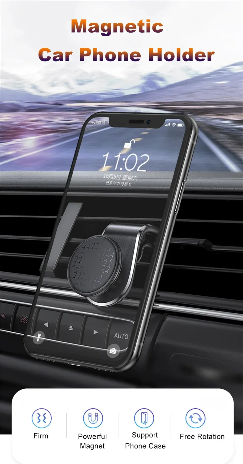 Support magnétique de téléphone pour voiture