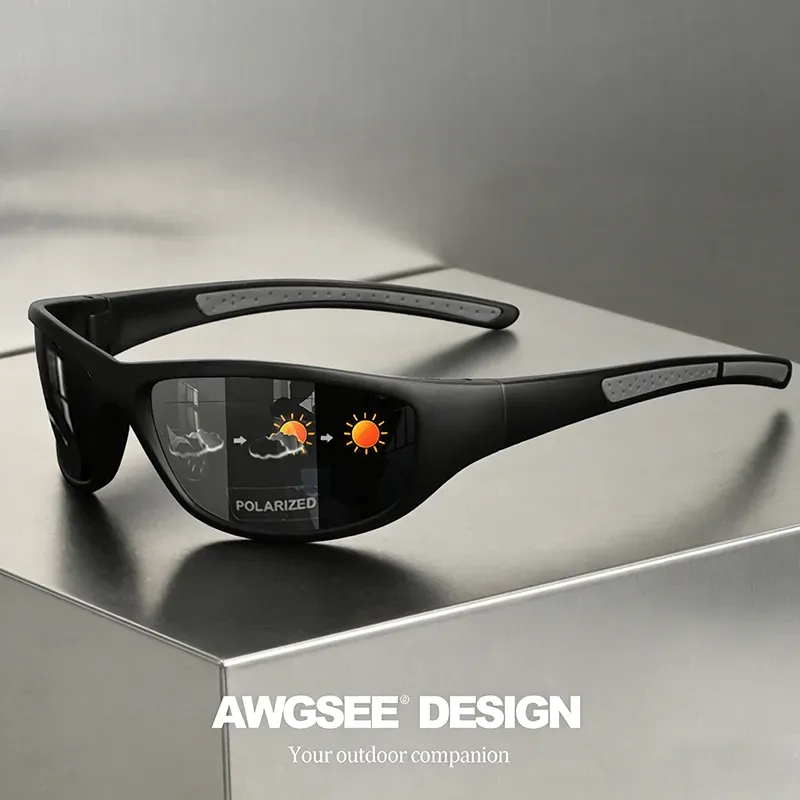 Lunettes de soleil de sport polarisées unisexes, verres TAC, monture en silicone souple antidérapante, protection UV 13