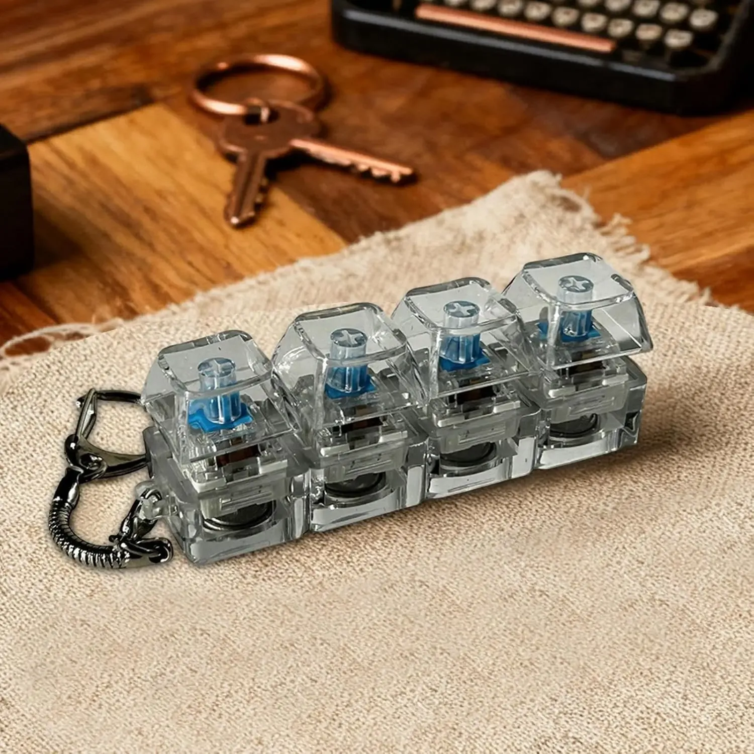 Porte-clés LED dans un environnement de travail
